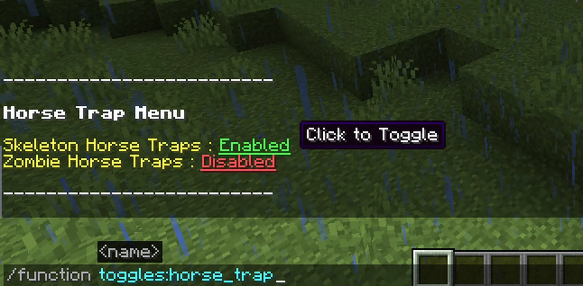 This here is a toggleable menu which can be used by above command.